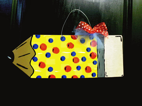 Teacher Pencil Door Hanger - Little Bug Craftz