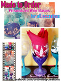 Custom Champagne Glasses - Little Bug Craftz