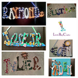Theme Name Wall Hanging (5 Letters) - Little Bug Craftz